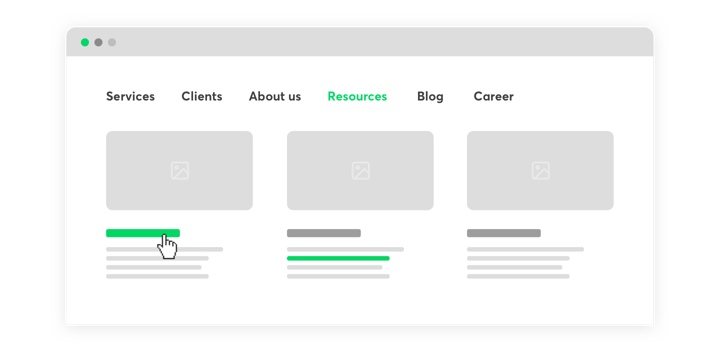 clickable links on a website