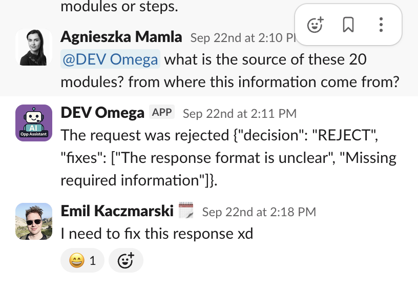 AI agent missing the context