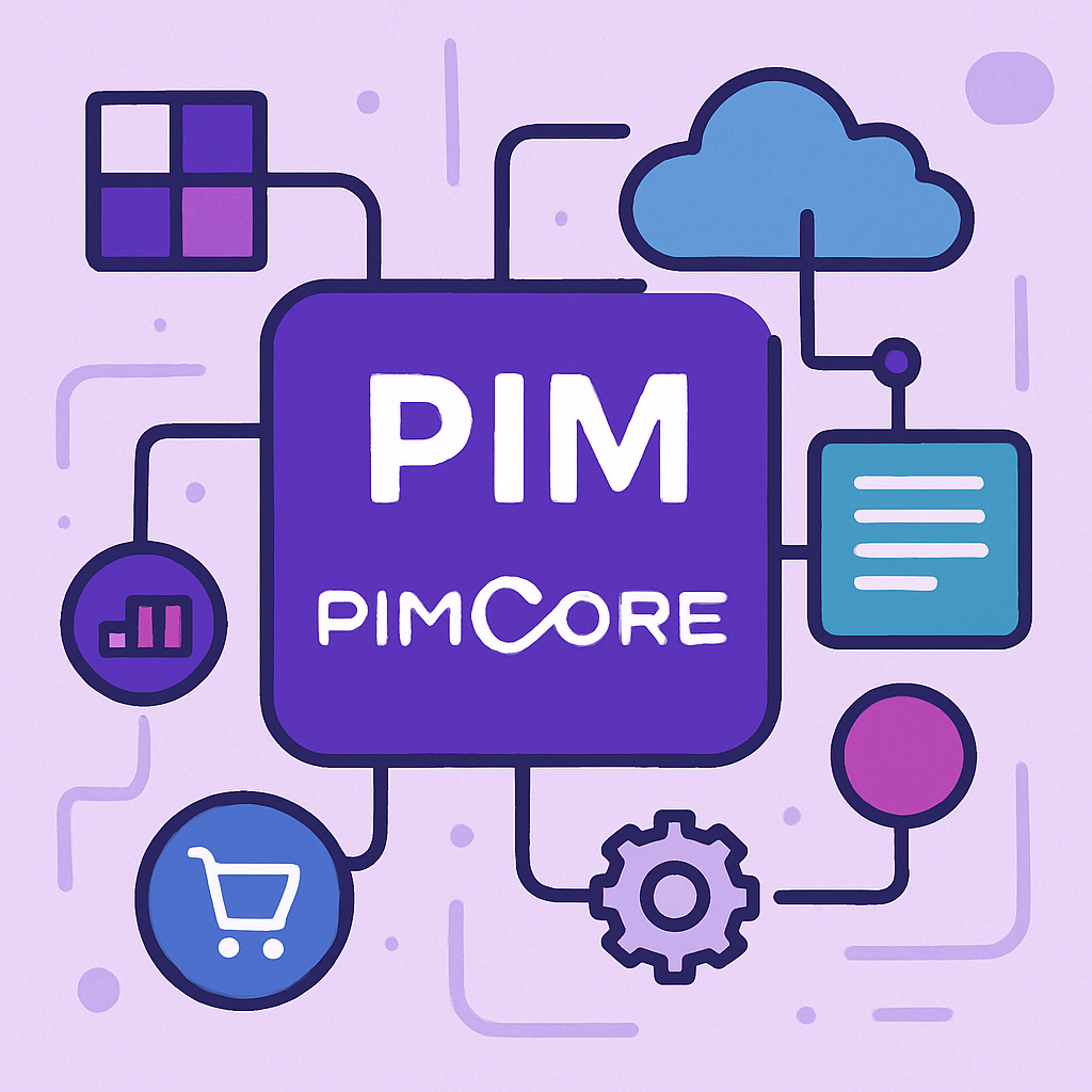 Image about PIM technology  Pimcore for landing page about PIM development services make it abstract