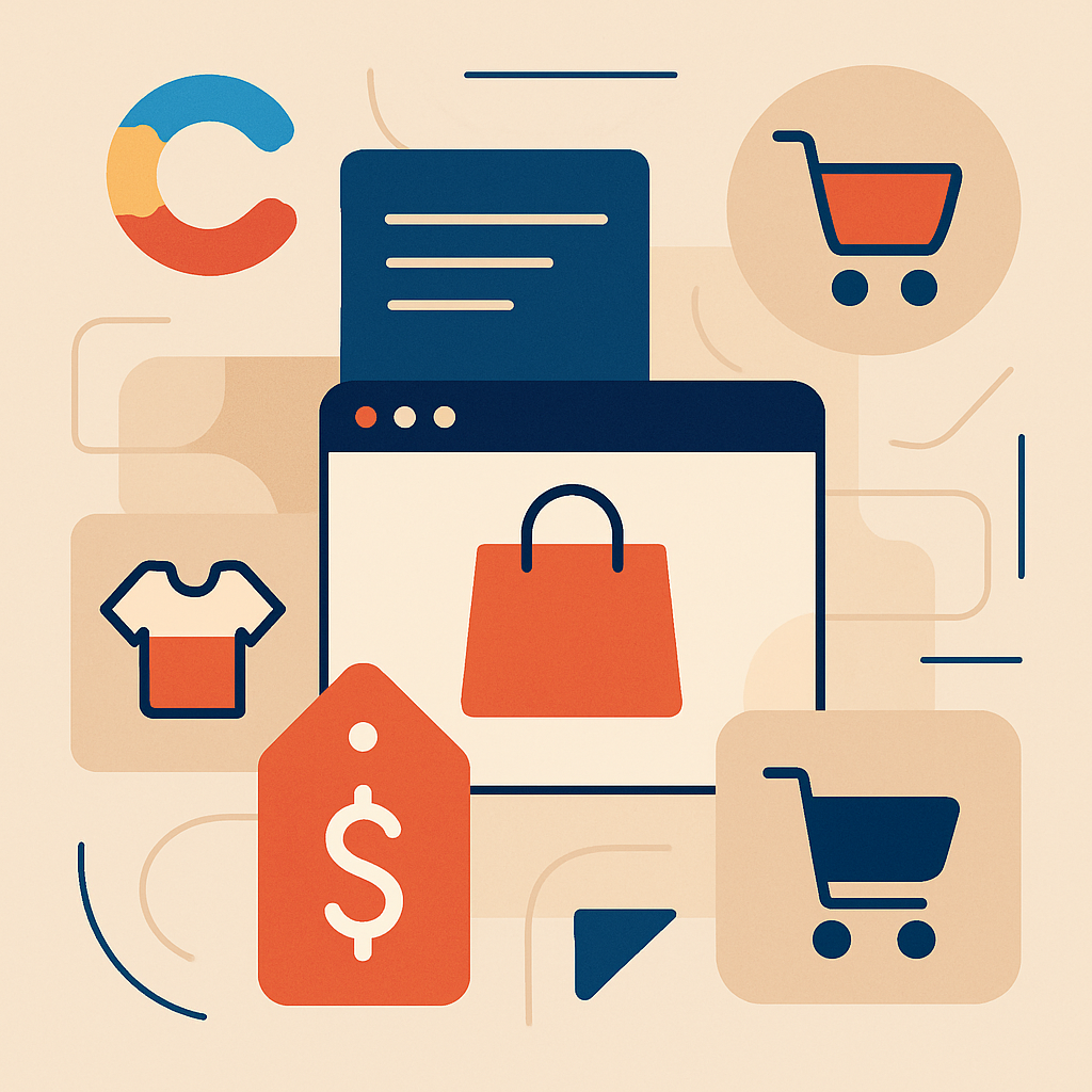 Image about visual headless cms contentful for landing page about commerce engines make it abstract