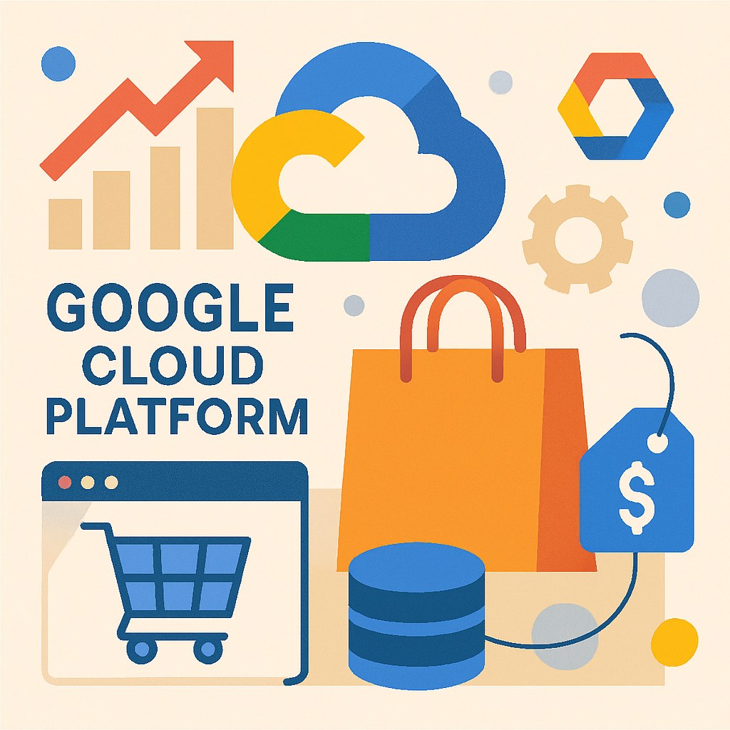 abstract image about Google Cloud Platform for ecommerce