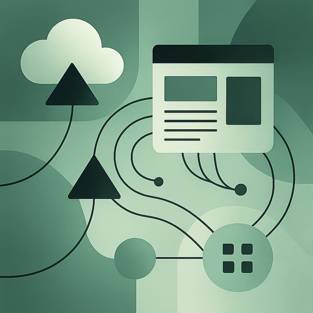 abstract image about Vercel Edge Network composable frontend performace layer make it abstract dont use words optional logo use-1