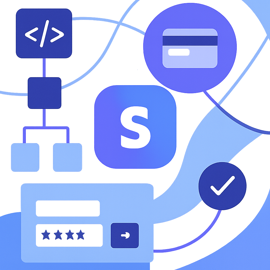 image about Stripe The DeveloperFriendly Payment Platform make it abstract dont use words optional logo use-1