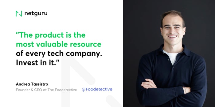 Andrea Tassistro from Foodetective - the product