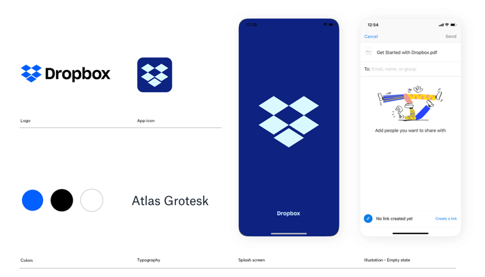 Dropbox branding example