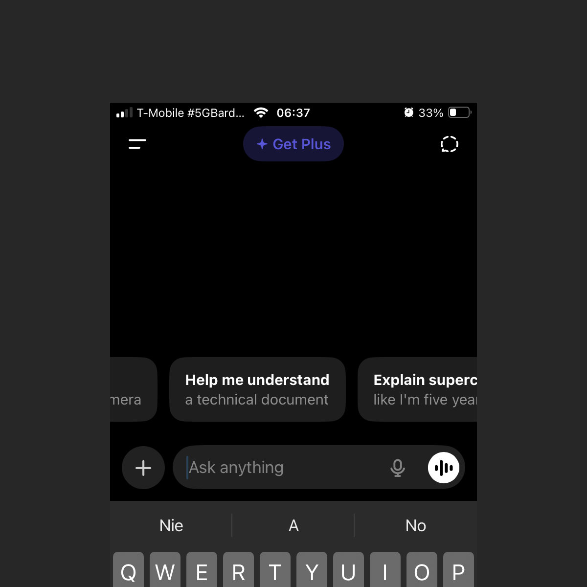 ChatGPT context input ai interface