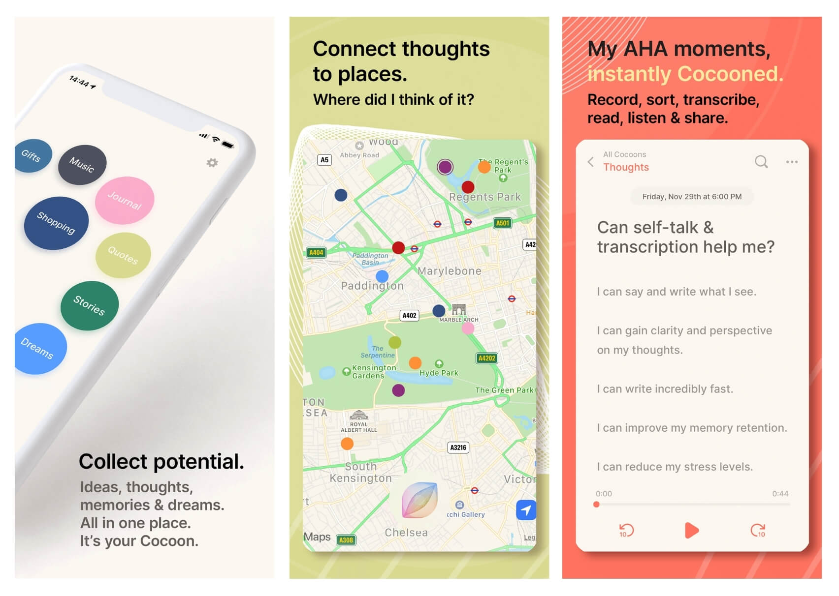 CocoonWeaver screens