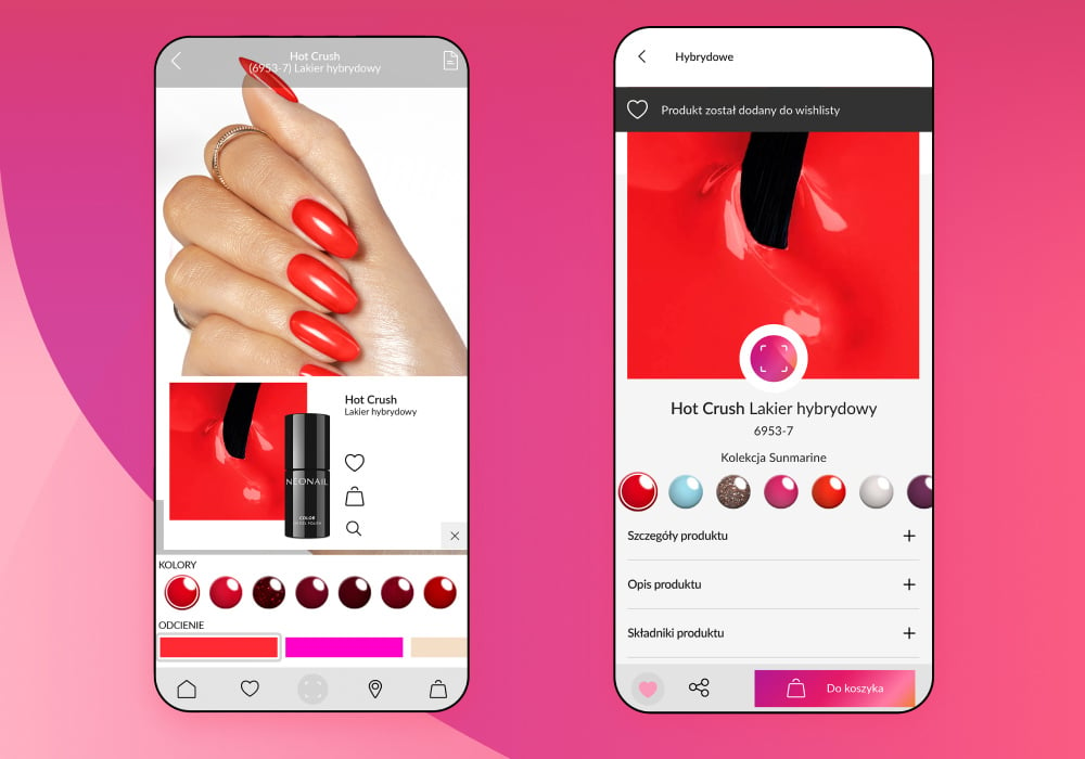 a virtual try-on manicure app for COSMO Group’s NEONAIL
