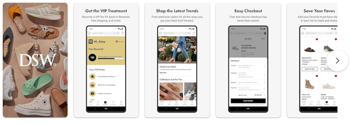 DSW loyalty app