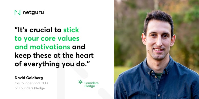 David Goldberg from Founders Pledge - Motivations