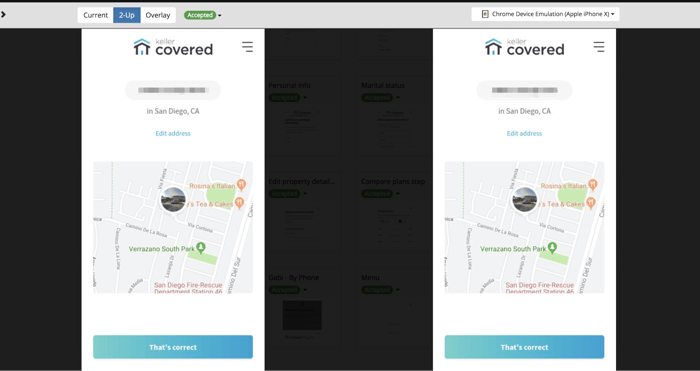 Example Screener comparison – iPhone X, design 20