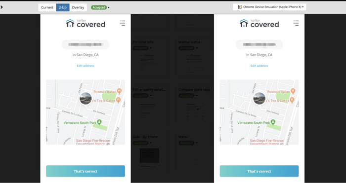 Example Screener comparison – iPhone X, design 20