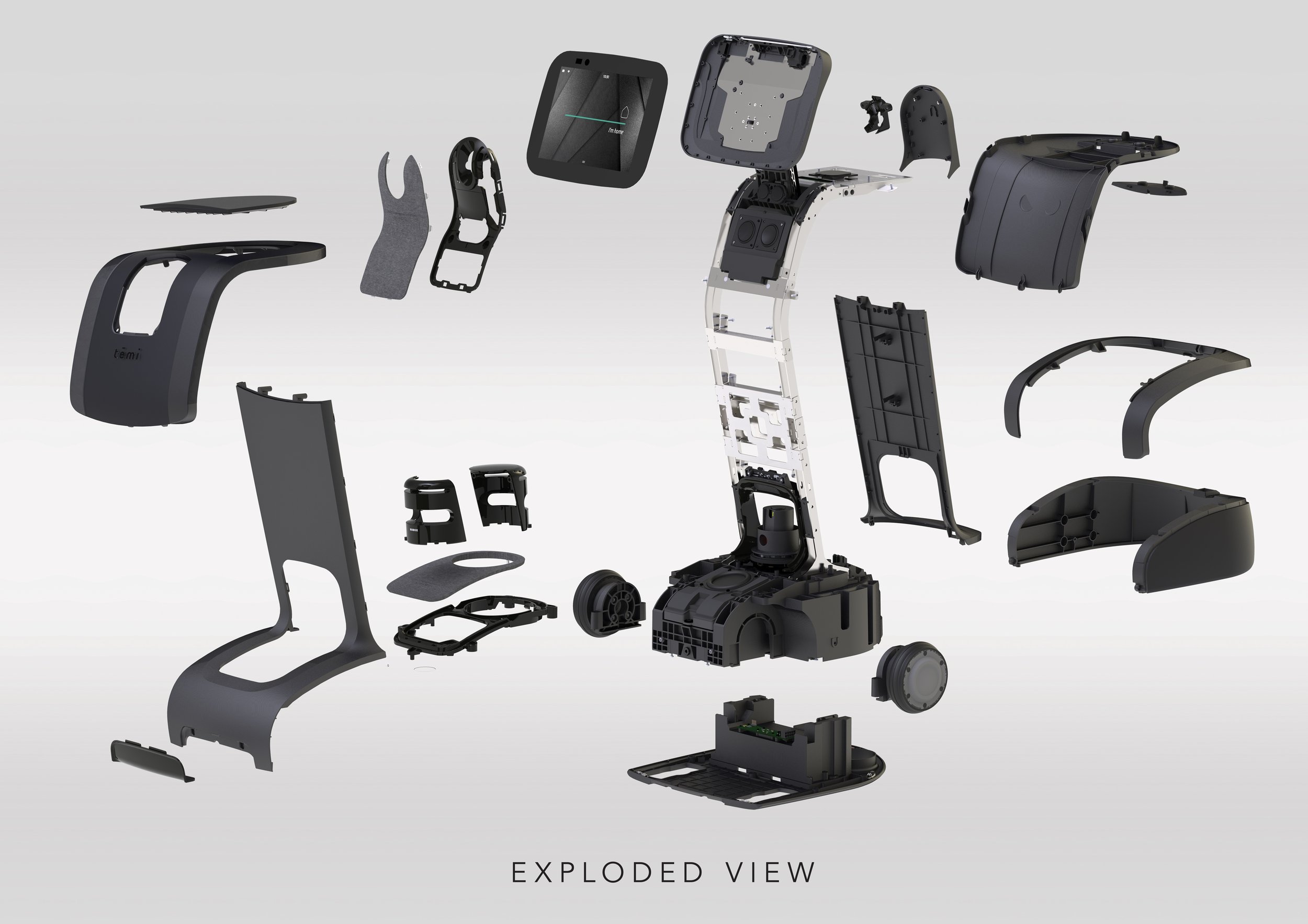 Designed Robot Exploded View We Want to Emphasise Human Relations not Substitute Them – temi's VP of ...