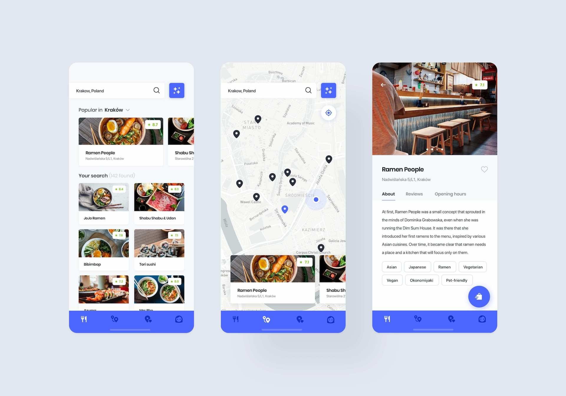 Foodetective mobile application: restaurant search