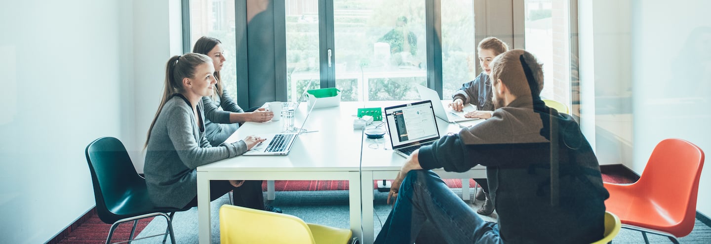 People sitting at a table working