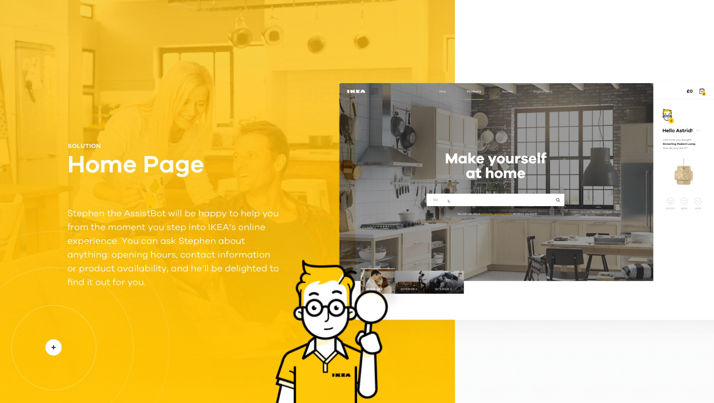 Home page of Netguru concept for IKEA