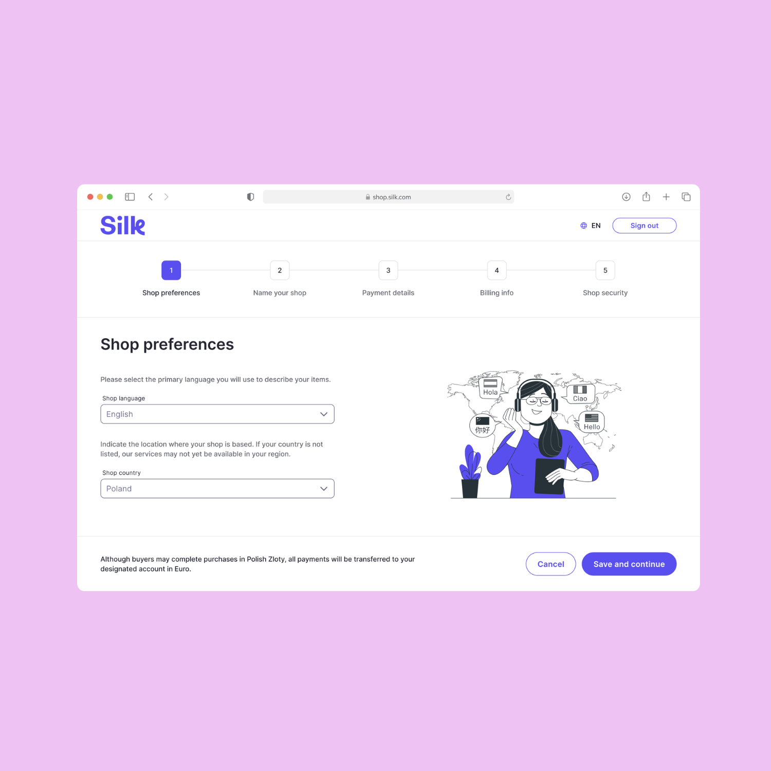 Landing design shopper onboarding marketplaces