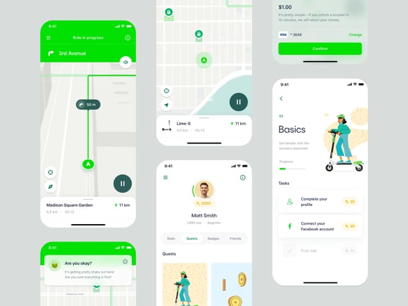 Lime concept mobile app design
