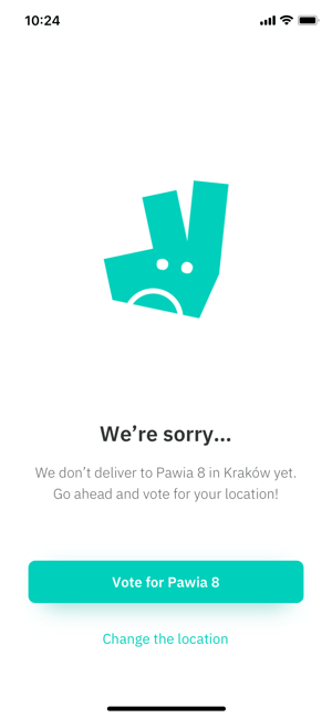 Empty State feature in Deliveroo app second issue
