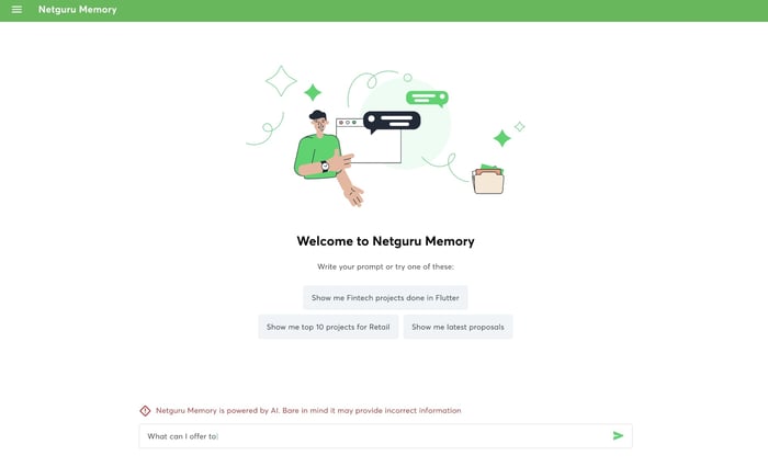 Netguru Memory - main page screenshot