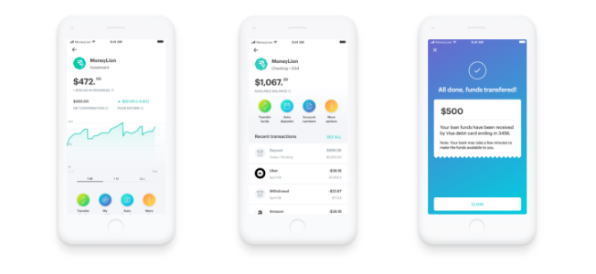 MoneyLion app interfaces