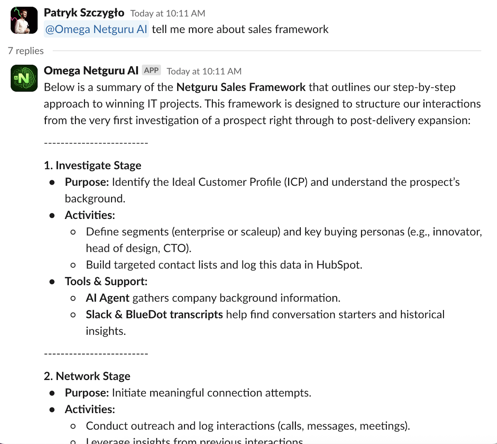 Omega about sales framework 2-1