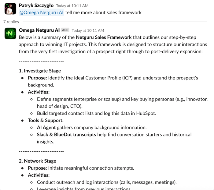 Omega about sales framework 2-1