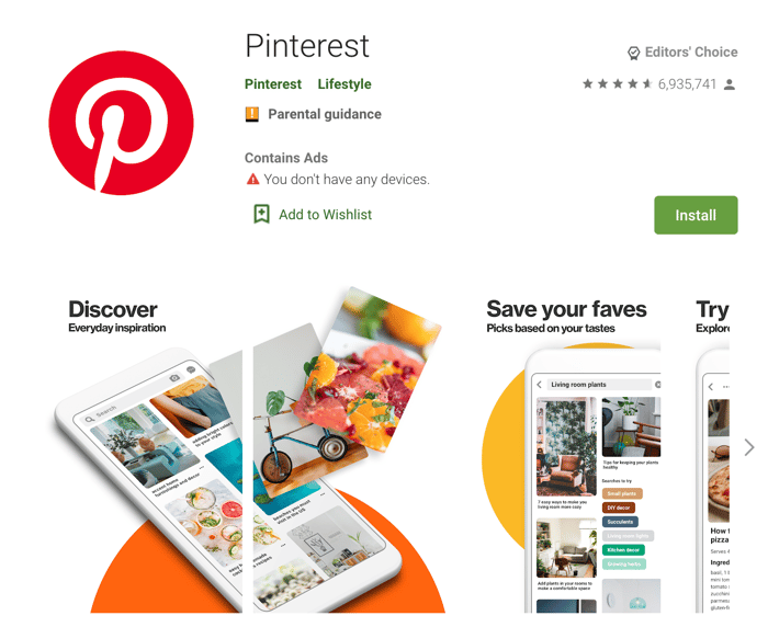 Apps Written in Kotlin: Pinterest