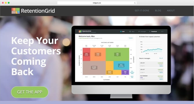 Retention grid web app interface