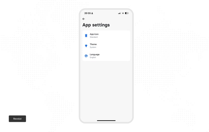 Revolut settings_ minimal list of categories-1