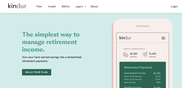 Kindur fintech app retirement savings