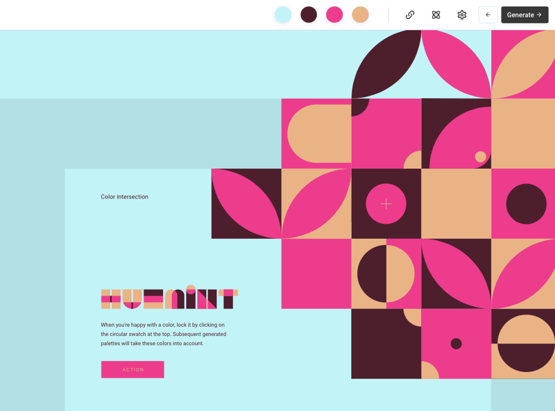 Huemint sample pallette