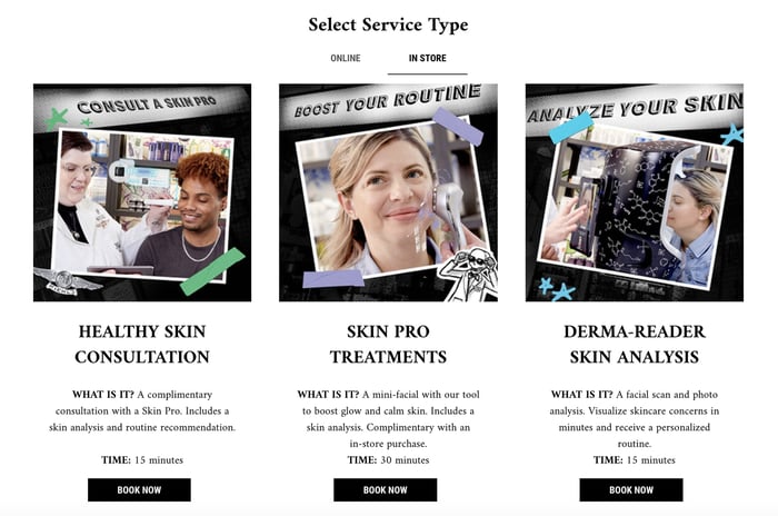 Screenshot of Kiehl's website