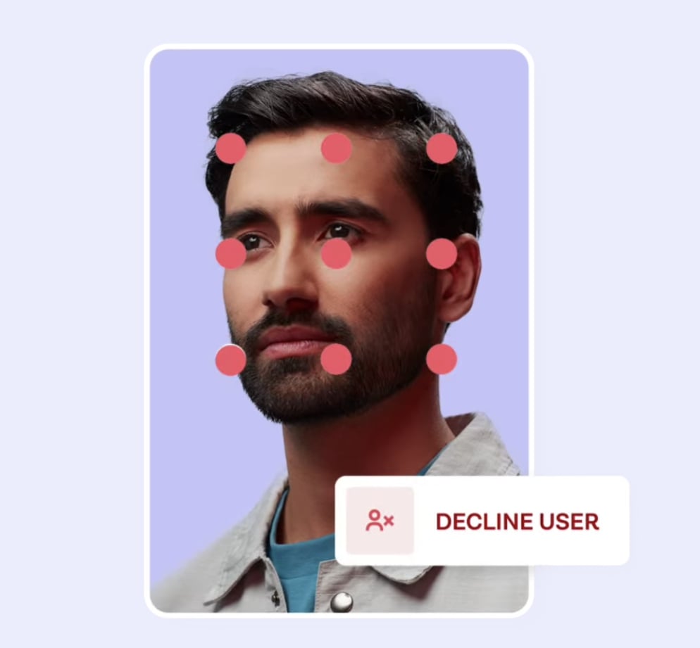 Screenshot of Onfido - declined user screen