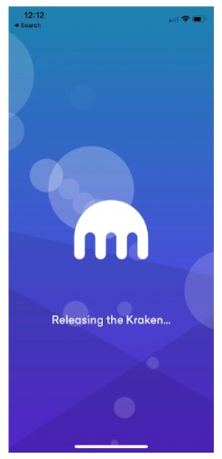 Screenshot from Kraken, Bitcoin exchange app