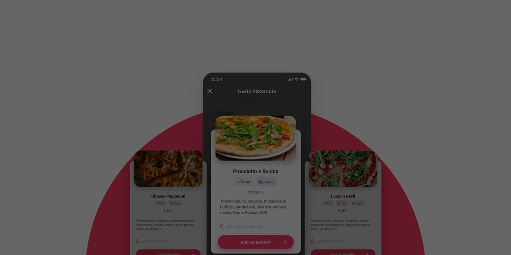 lunching app office food delivery mobile mockups