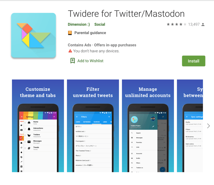 Apps Written in Kotlin: Twidere for TwitterMastodon