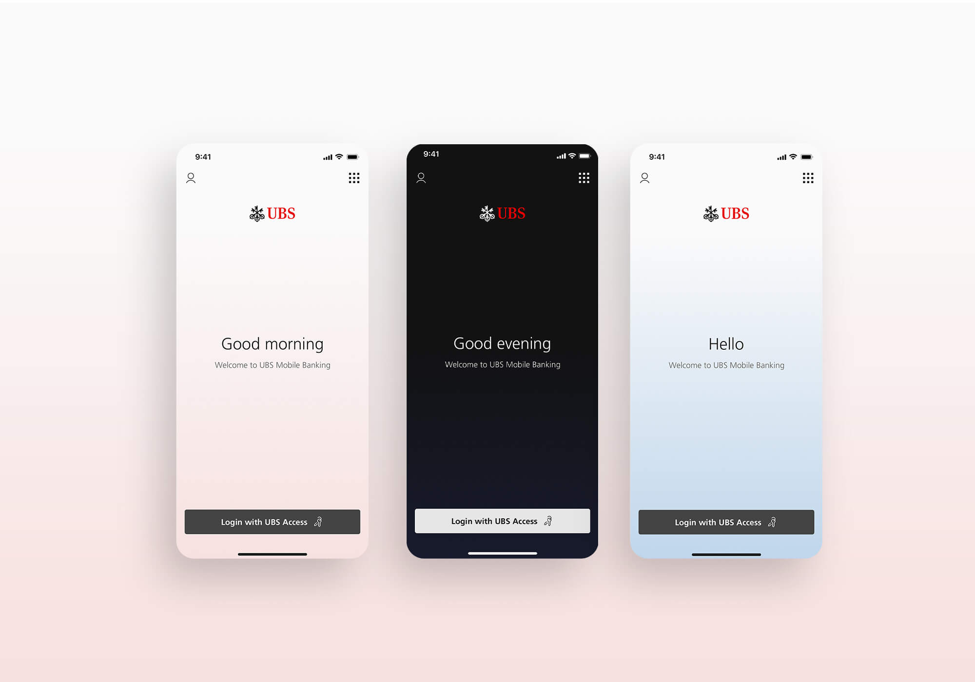 UBS e-banking app