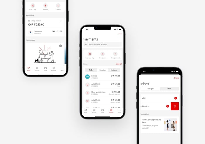 Redesigning a mobile banking app for UBS