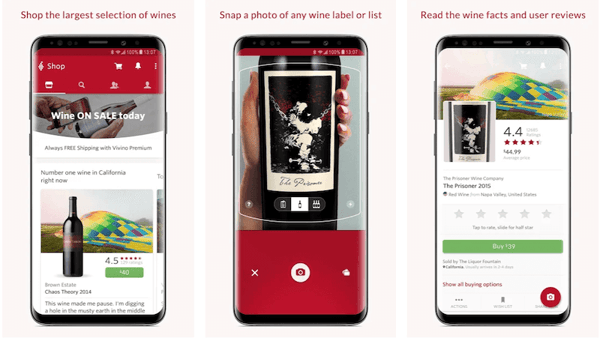 Vivino image recognition app example