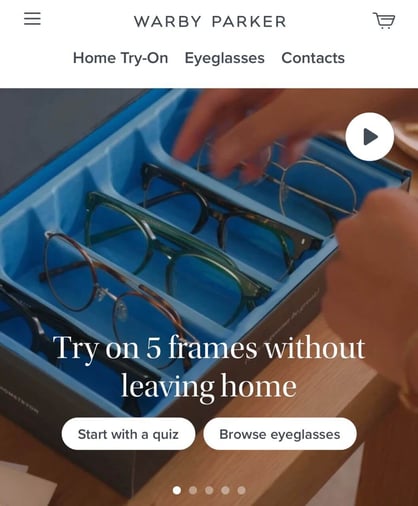 Warby Parker’s virtual try-on app