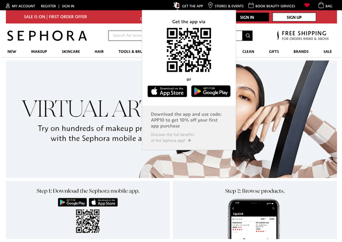 Sephora's Virtual Artist app