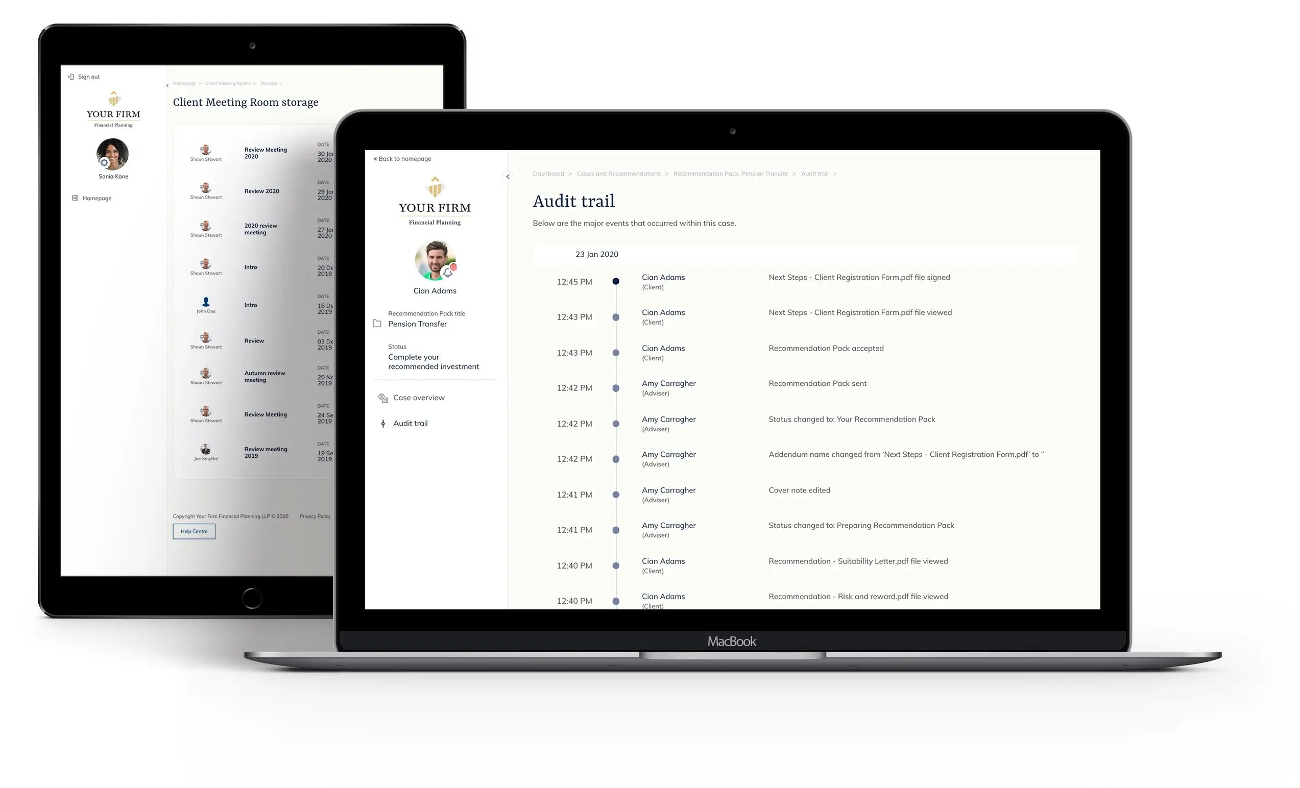 Digital Wealth Solutions mockups security