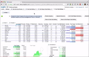 Anaplan software screenshot