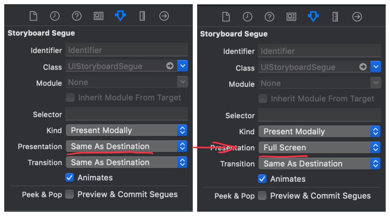 iOS 13 Modals Changes