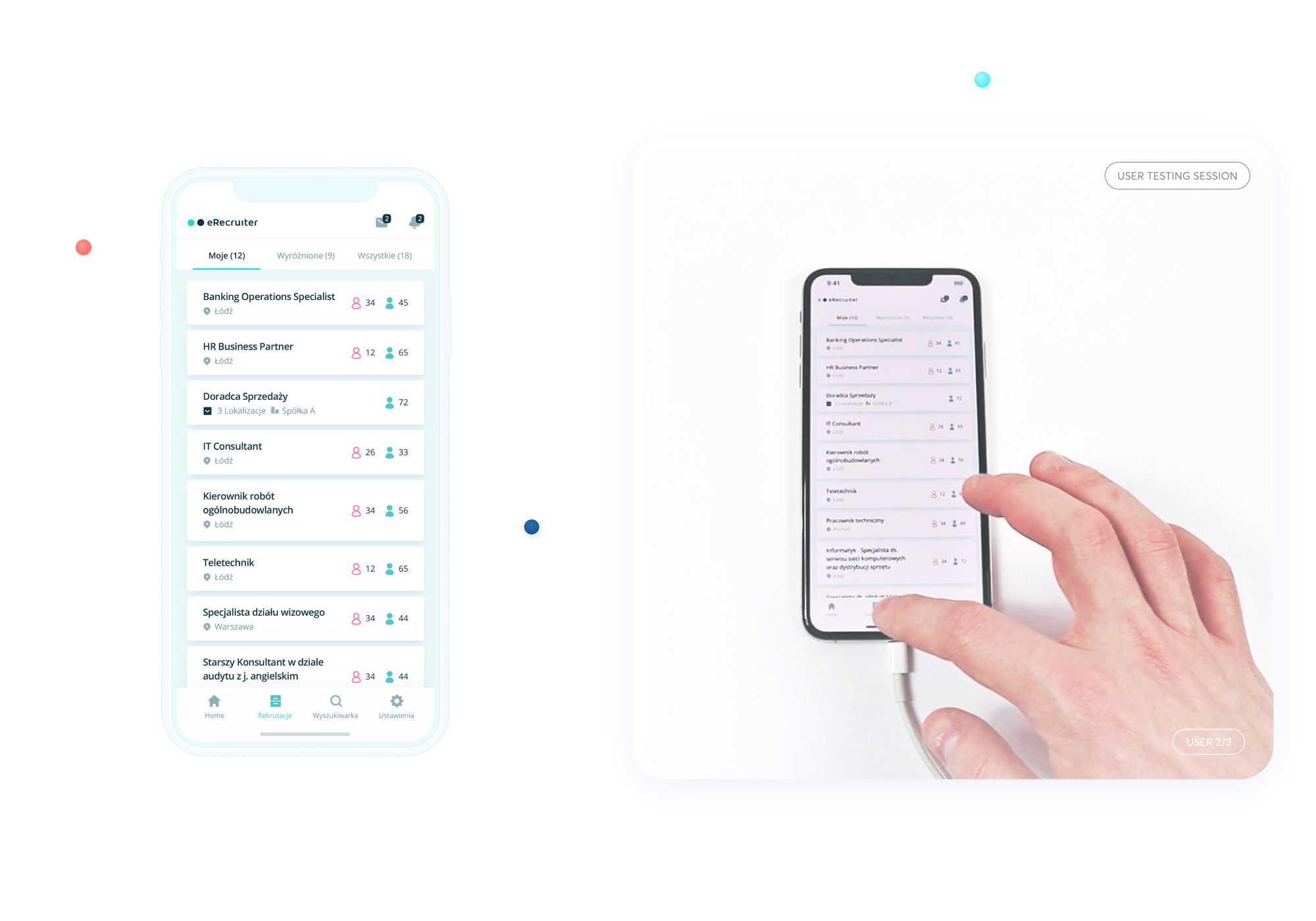 eRecruiter two apps view