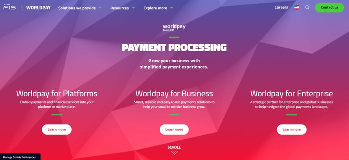 Worldpay website