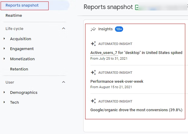 reports snapshot