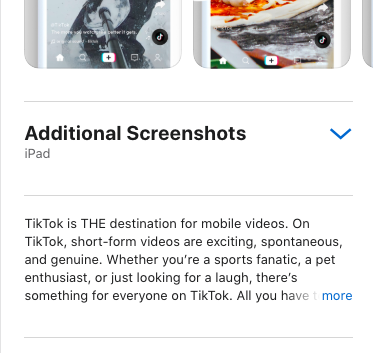tik tok example aso