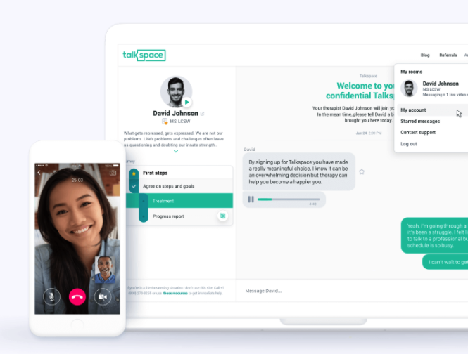 Talkspace therapist platform